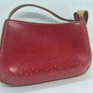 Copied - 52. Vintage Mondani New York faux leather purse; red; cut outs